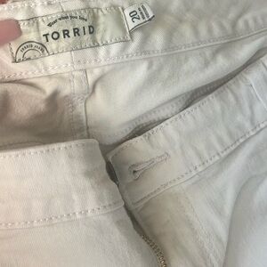 Torrid white ripped jeans